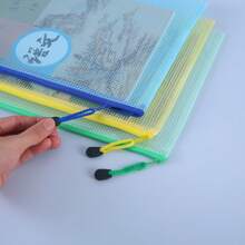 1pc/5pcs Zipper Bag Plastic Zipper Bag A5 Multifunctional Waterproof File Bag With Secure Zipper And Reinforced Seams, Suitable For Organizing Office, School Supplies, Pens And Accessories - Great For Travel, Commuting And Daily Use, Storage For Travel Accessories, Receipts,Back To School