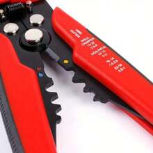 1pc 5-In-1 Multifunctional Wire Stripper And Crimping Pliers - Automatic Cutting And Disassembly Tool - Red - View 7
