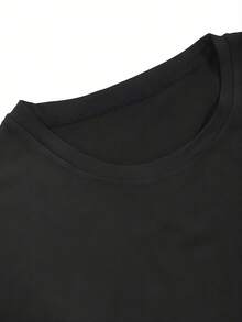 Fearless Tiger Cat Eye Claw Silhouette T Shirt - Black - View 3