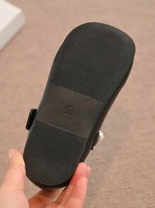 1 双米色儿童平底鞋，女童钩环蝴蝶结简约休闲鞋，户外夏季儿童鞋 - 米色 - 查看 7