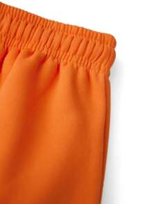Women's Casual Joggers Sweatpants Solid Color Drawstring High Waist Wide Leg Trousers - Orange - View 10