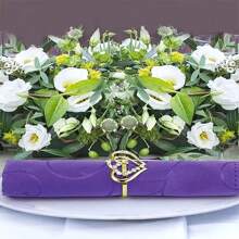 2 stuks metalen servetringen in de vorm van een hart, gepolijst, effen kleur, romantisch thema tafeldecoratie voor Valentijnsdag, Moederdag, bruiloft, jubileum, feest