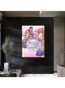 1 件装游戏 Doki Literatuare Club 动漫海报帆布画墙壁艺术印刷防水家居客厅卧室酒吧美学装饰无框架 - 彩色 - 查看 4