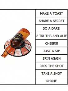 1pc Beer Bottle Drinking Game, Spin The Bottle Arrow Bottle Rotation Alcohol Party Game