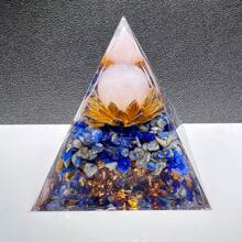 1pc Natural Crystal Red Jasper Chip Sphere Ball Tree Of Life Resin Orgone Pyramid Orgonite Powerful Crystals For Chakra Balancing Reiki And Meditation Attracts Lucks Restoration Gift - Multicolor - View 11