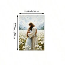 1pc His Love, Christian Wall Art Picture Jesus Hugging Woman Canvas Prints Paintings Jesus Art Poster Bible Art Decor For Bedroom, Living Room, Or Office Gift For Her Unframed