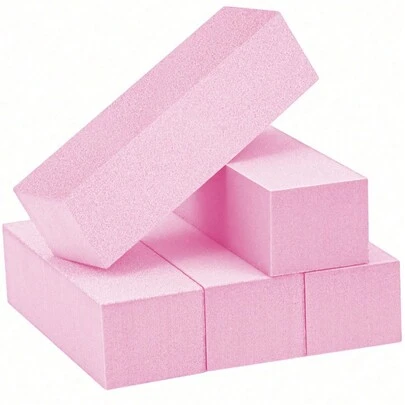 20pcs Nail Buffer Block, Medium/Fine Grit 100/180 Finishing Buffers For Acrylic Nails Gel Polish Nails, 3 Way Professional Pedicure Manicure Buffer Kits