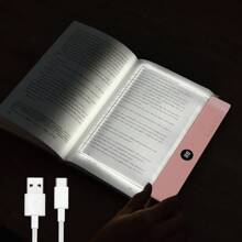 1 pieza Luz plana LED transparente para lectura, lámpara de lectura LED con visión nocturna plana, lámpara de lectura inteligente LED, 3.7V/1200mAh recargable con 3 temperaturas de color, función de temporizador de 0-99, lámpara de noche para estudiantes, luz de lectura con cuidado ocular, luz de mesita de noche, luz nocturna, regalo perfecto para estudiantes, amigos y familiares, ideal para lectura nocturna inalámbrica y portátil