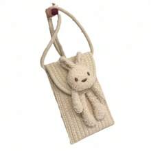 Khaki Mobile Phone Bag Messenger Bag KHAKI - White - View 2