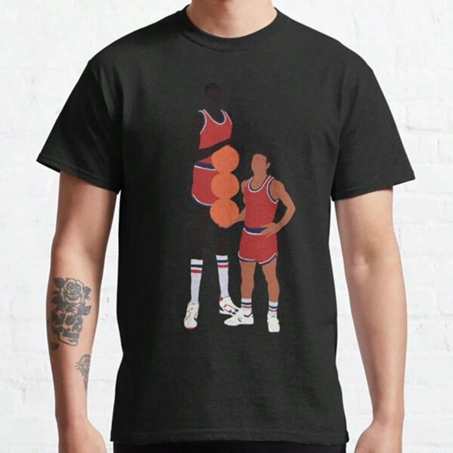 Manute Bol And Muggsy Bogues Art Classic T-Shirt | SHEIN USA