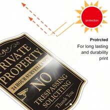 BlazeVideo Large Private Property No Trespassing Sign, 2-Pack 12" X 18" No Soliciting 24 Hour Surveillance Yard Signs, Reflective Rust Free Aluminum, Fade Resistant, UV Protected & Waterproof