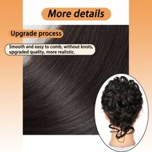 Extensión de cabello sintético rizado y elegante de 11 pulgadas en forma de rosquilla para mujer - Fácil de peinar para uso diario y fiestas