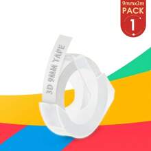 1 Stück 9mm mehrfarbiges 3D Prägeetikettenband für Prägeemaschinen, PVC Etiketten DYMO 12965 Motex E101 E-101 E-303 0.47" 3D Prägeband für DYMO Prägeemaschinen, PVC Etiketten, DYMO Band für Motex E101