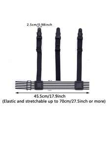 男士衬衫固定带一对，可调节弹性衬衫吊袜带，带防滑锁扣，衬衫下摆固定器，男士正装衬衫吊袜带 - 彩色 - 查看 3