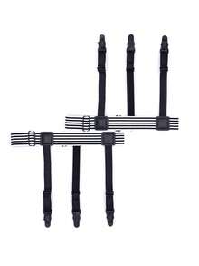 男士衬衫固定带一对，可调节弹性衬衫吊袜带，带防滑锁扣，衬衫下摆固定器，男士正装衬衫吊袜带 - 彩色 - 查看 5