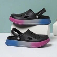 Women's Summer Perforated Shoes, Gradient Style, Anti-Slip, Wear-Resistant And Breathable, Fashionable