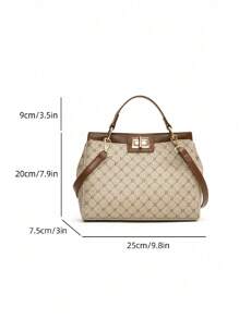 Dedoo Bolsos de diseño de doble cara de estilo retro europeo de moda para damas, fabricados con materiales personalizados resistentes a los arañazos, regalo ideal para vacaciones, bolso para madres de mediana edad, de gran capacidad para satisfacer el uso diario de viajes y compras, se puede llevar al hombro o cruzado, bolso de moda elegante para mujeres