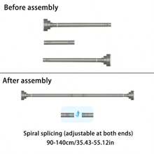 [Popular] 1pc Adjustable Tension Rod, Double-Sided Adjustable, With Plastic Base, Stainless Steel Material, Suitable For Shower Curtain, Window Curtain, Closet, And Balcony Clothes Drying, Available In Silver, Black, White, Graybedroom,Organizer,Organiser,Home Storage,White T Shirt Women,Black Pants Women,Ladies Winter Clothes,Dress,Winter Clothes For Ladies,Elegant Woman Dresses,White Shirt For Ladies,Long Sleeve,White Jumpsuit For Women,Spring Dresses For Women,Spring Outfits For Women,Spring,Spring Clothes,Minimalist,Summer Tops