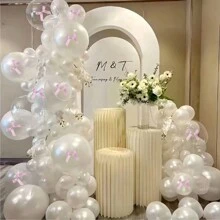 100/50/20pcs Luxury Pearl Ivory Balloons Set, Including 5inch And 10inch Size, Suitable For Elegant Wedding, Engagement, Bridal Shower, Birthday, Valentine's Day Party Decoration