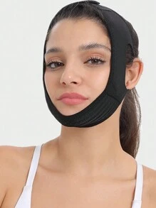 Face Lift Bandage, Breathable Facial Shaping Bandage - Black - View 3