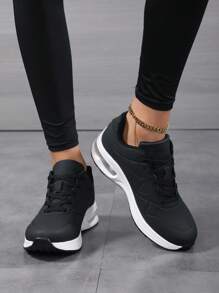 Tênis esportivos casuais com amortecimento de ar para todas as estações, para homens e mulheres, sola grossa, calçados confortáveis para viagem/corrida