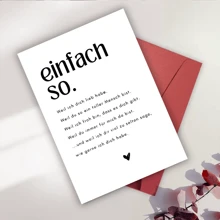德国爱情卡，有趣的情人节和生日祝福，适合周年纪念和祝贺，祝你好运，是送给丈夫、男朋友、女朋友、妻子、最爱的人的完美圣诞礼物 - 彩色 - 查看 6