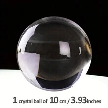 1 60mm/80mm/100mm Clear Crystal Ball, Glass Ball Decoration, Crystal Ball Decoration, Suitable For Photography, Meditation, Divination, Feng Shui, Family And Neighbors Gifts