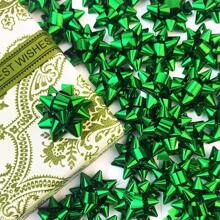 50pcs Mini Gift Bow, 1" Inch Metallic Star Bow Small Tiny Stick On Bows For Present Holiday Birthday Party Decoration Wrapping, Mother's Day And Graduation Gifts, Random Color