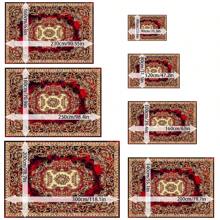 [Crystal Velvet 700g/㎡, Printed Bottom, 5mm Thick] A High-End, Elegant Deep Red Floral Pattern Carpet In European Style. Anti-Slip, Absorbent, Soft And Easy To Clean Carpet, Suitable For Indoor, Entrance, Living Room, Bedroom, Sofa, Kitchen. Applicable For Daily Use, Holidays, And Parties. Home Bathroom Decor Bath Rug Outdoor Rug Door Mat Fall Decor Bathroom Accessories Back To School