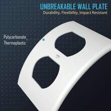 Dual Outlet Cover, Electrical Wall Plate, Power Outlet Cover, Dual Outlet Socket Face Plate, Switch & Outlet Cover, Electrical Outlet Plug Cover