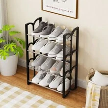 Petal Shoe Rack, Multi-Tier Shoe Rack With Large Capacity For Dorm Entrance, Assemble Required Iron Pipe Shoe Rack - Multicolor - View 2