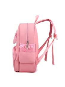 1 pieza Mochila multifuncional de gran capacidad con bordado personalizado, falda estilo vestido lindo, adecuada para niñas, estudiantes de primaria y secundaria, para baile latino, viajes al aire libre, fiestas, uso diario, y como regalo exclusivo de días festivos para familia y amigos