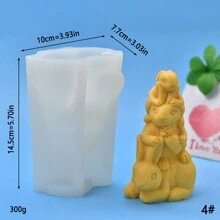 Gentleman Bear, Godinnenportret, Lavendelboeket, Stapelkonijn, Siliconenmal 1st