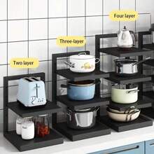 One Pot Rack, Stainless Steel Pot Rack Under Sink, Stable Multi-Tier Rack, Easy To Install And Adjustable Storage Organizer For Pots And Pans, Kitchen Organizer And Storage Rack, Kitchen Accessories