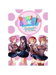 1 件装游戏 Doki Literatuare Club 动漫海报帆布画墙壁艺术印刷防水家居客厅卧室酒吧美学装饰无框架 - 彩色 - 查看 13