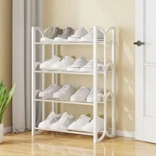 Petal Shoe Rack, Multi-Tier Shoe Rack With Large Capacity For Dorm Entrance, Assemble Required Iron Pipe Shoe Rack - Multicolor - View 5