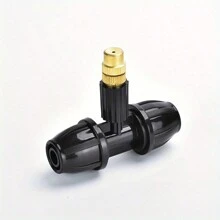 1 pieza Boquilla de pulverización de agua con temporizador, boquilla pulverizadora de neblina de uso doméstico, suministros para eliminar el polvo con nebulizador para plantas de jardinería - Negro - Ver 9