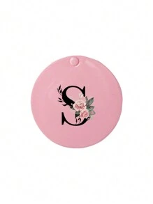 This Convenient Sliding Mini Mirror Is Printed With Floral Letters A-Z, Which Can Be Used As A Mini Powder Compact Mirror, Portable Makeup Mirror, Vanity Mirror, Travel Mirror, And Mini Handheld Mirror. Suitable For Daily Use, Travel, And Gatherings, It Makes A Cute And Fun Little Gift.,Giveaways,Travel,Cheap Stuff,Travel Essential - Pink - View 21