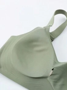 1 Set Sujetador push up sin costuras con aros anticalda para mujer
