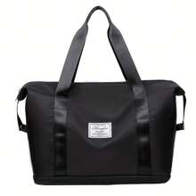 Women's Large Capacity High-Quality Travel Handbag - Featuring A Shoe Compartment, Expandable Laptop Pocket, And Cabin-Friendly Overnight Storage, Airport-Friendly (7.93 Gallon External Dimensions) - Ideal For Sports, Yoga, Weekend Trips, Business Travel, And Organizing Sports Gear. A Large-Capacity, Multi-Functional Bag Made Of Premium Fabric, A Must-Have For Fitness Enthusiasts. - 黑色 - 查看 3