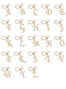 1 pieza Llavero con letra de oro avanzado y elegante, colgante con letra tridimensional, llavero clásico y simple, decoración, accesorio de bolso, versátil para bolsos de trabajo, escuela, compras, mochilas, bolsos de mano, accesorio de bolso, adecuado para regalar a amigos, familia, parejas, novias, regalos importantes, recuerdos de vacaciones