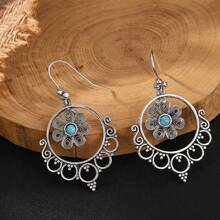 1 Pair Fashionable Creative Vintage Niche Design Bohemian Style Earrings, Suitable For Women's Everyday Wear