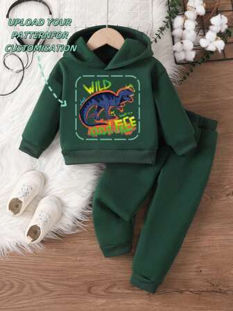 Conjunto deportivo informal y holgado para niños pequeños de estilo casual para otoño/invierno