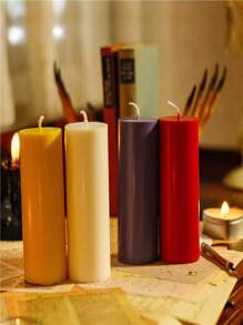 Juego de molde de plástico cilíndrico redondo de 15 cm de largo (5,91 pulgadas) para hacer velas de aromaterapia DIY, decoración del hogar, artesanía y regalos de boda - transparente - Ver 1