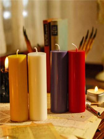 Long 15cm Round Cylindrical Plastic Candle Mold Kit - 5.91inch Acrylic Cylinder Mould For DIY Aromatherapy Candle Making, Home Decor Crafting Wedding Gifts