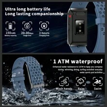 LIGE Fashionable New Smart Bracelet, Screen-Less Design, Waterproof, Multiple Exercise Modes, Exercise Tracking Records, Sleep Monitoring - Blue - View 6