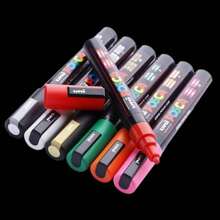 UNI NEW PACKAGE Paint Marker Pen Set And Single PC-1M 3M 5M Water Based Colors Permanent Acrylic Pen Graffiti Art School Supplies