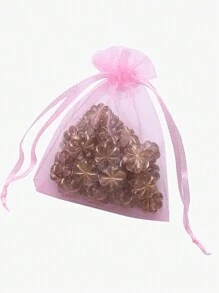 50/100pcs Pink Organza Gift Bags, Festival Celebration Candy Bags, Wedding Party Favor Bags, New Year Party Colorful Drawstring Mesh Bags With Ribbons, Multi-Size Options, Baking Packaging Bags, Jewelry Gift Packing Bags, Event & Party Favor Net Bags, Suitable For Various Weddings, Back To School Gifts, Family Gatherings, Festivals, Celebrations, Outdoor Parties, All Seasons, Can Be Used As Fruit Protection Bags - Multicolor - View 24