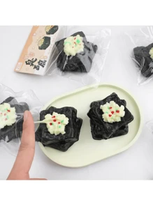 Juguete antiestrés con efecto de rebote suave y lento con diseño de alta calidad en forma de tofu fermentado con ajo