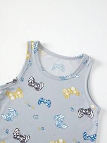 4 件装男孩无袖背心、薄款汗衫或外套，适合 4-12 岁儿童